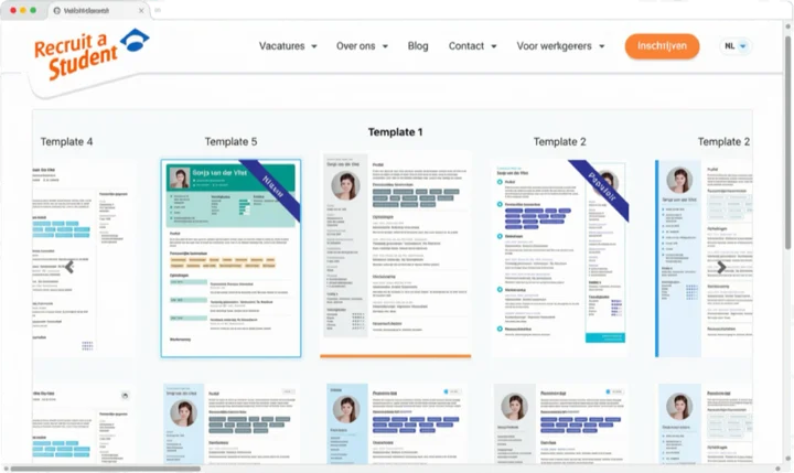 Le g&eacute;n&eacute;rateur de CV avec plusieurs mod&egrave;les